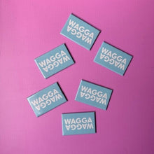 Load image into Gallery viewer, Blue rectangular magnets with 'WAGGA' text
